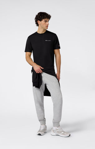 Champion T-Shirt da uomo manica corta Logo Ricamato Icons nera