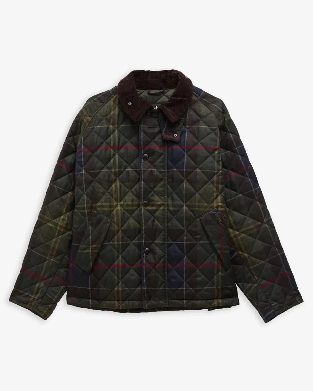 Barbour Giacca da uomo trapuntata in tartan Transport Quilt