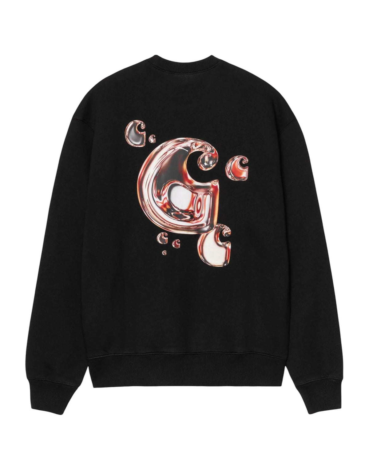Carhartt Wip Men's Solar Chrome Crewneck Sweatshirt in Black