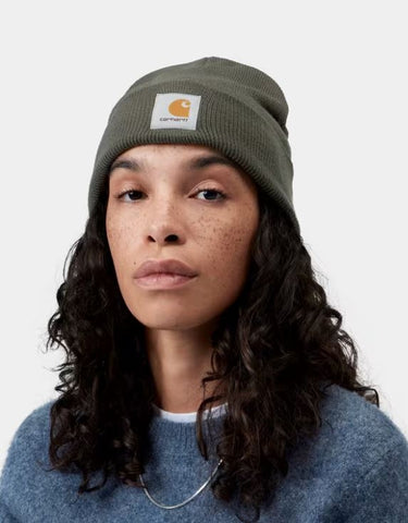 Carhartt WIP Berretto Corto in Maglia a Coste Watch verde