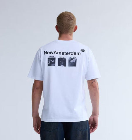 New Amsterdam T-Shirt da uomo manica corta Photo bianca