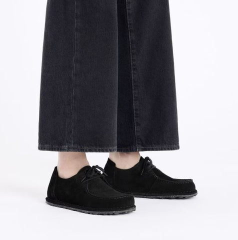 Birkenstock Scarpa da uomo Pelle scamosciata Utti Lace nero