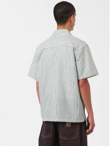 Carhartt Wip Camicia rigata da uomo manica corta Leavel