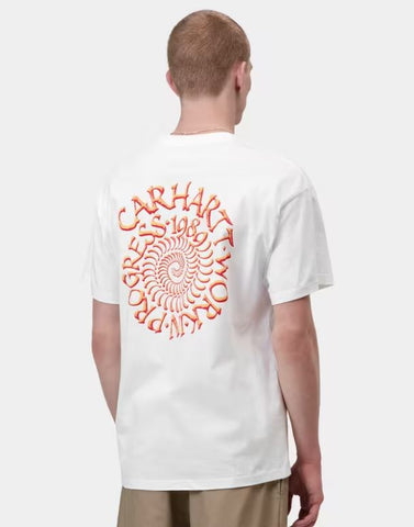 Carhartt WIP Herren T-Shirt Kurzarm Spirals Weiß
