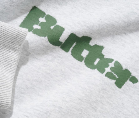 Buttergoods Felpa unisex con cappuccio Stencil Logo grigia