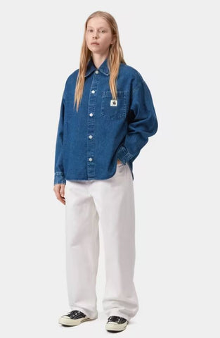 Carhartt Wip Jeans largo da donna Brandon bianco