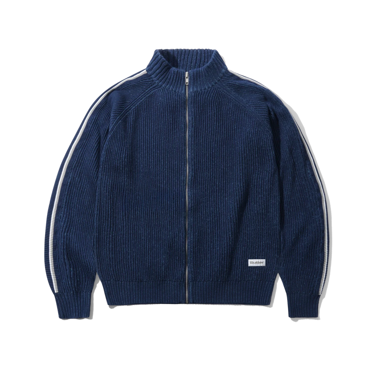Buttergoods Maglia da uomo con zip Club Zip-Thru blu