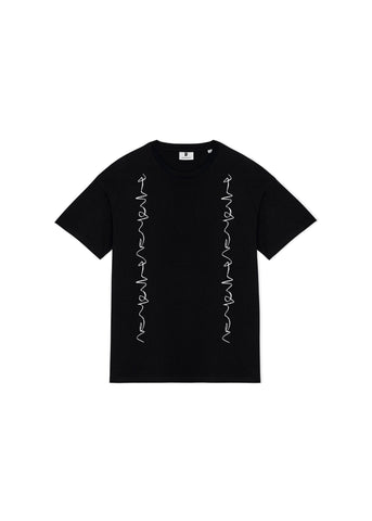 Poetic T-Shirt da uomo manica corta Crayon Chain Nero