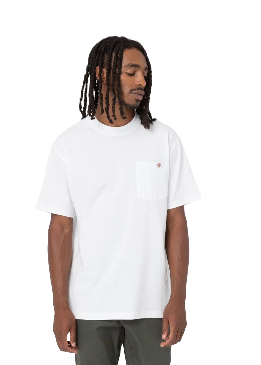 Dickies T-Shirt da uomo con taschino manica corta Luray Bianca