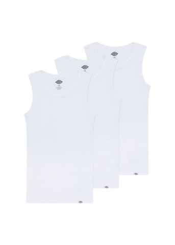 Dickies Canotta da uomo Amsterdam 3 Pack bianca