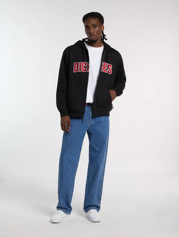 Dickies Felpa con zip e cappuccio Aitkin nera