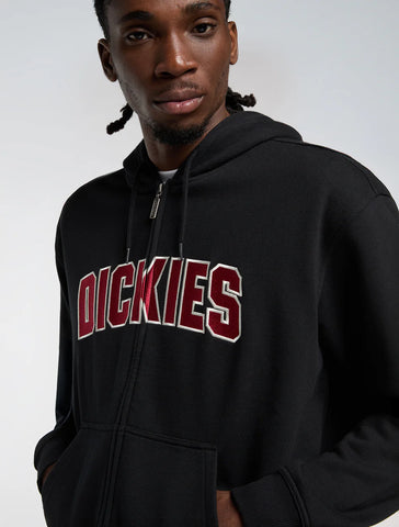 Dickies Felpa con zip e cappuccio Aitkin nera