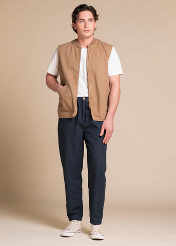 Impure Linen Blend Pants for Men Miles Blue