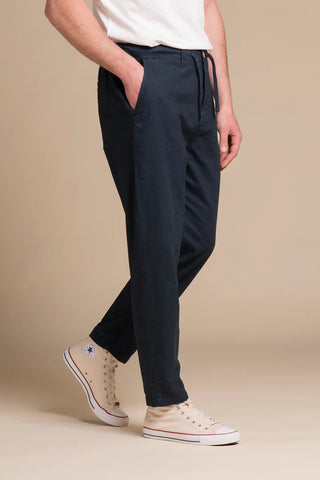 Impure Linen Blend Pants for Men Miles Blue