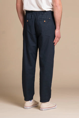 Impure Linen Blend Pants for Men Miles Blue