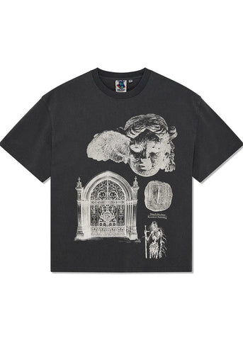 Deus Ex Machina T-Shirt da uomo manica corta Invocation grigia