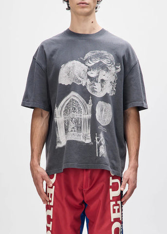 Deus Ex Machina T-Shirt da uomo manica corta Invocation grigia