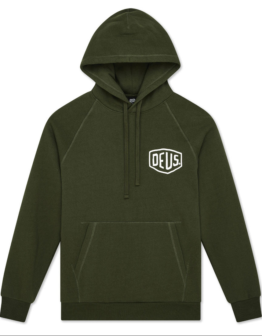 Deus Ex Machina Felpa con cappuccio da uomo Harajuku Address verde