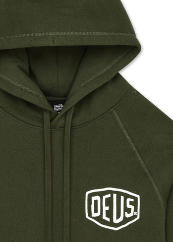 Deus Ex Machina Felpa con cappuccio da uomo Harajuku Address verde