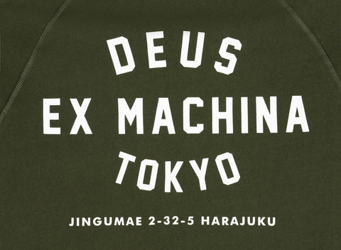 Deus Ex Machina Felpa con cappuccio da uomo Harajuku Address verde