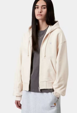 Carhartt Wip Felpa da donna con zip e cappuccio Casey panna