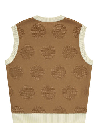 The New Originals Gilet in maglia da uomo Marrone DOTS KNIT