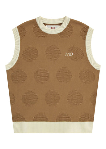 The New Originals Gilet in maglia da uomo Marrone DOTS KNIT