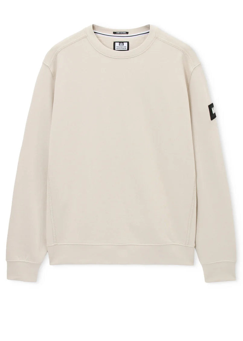 Weekend Offender Felpa girocollo da uomo Thunder panna