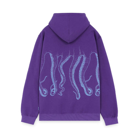 Octopus Men's Hoodie Outline Logo Purple