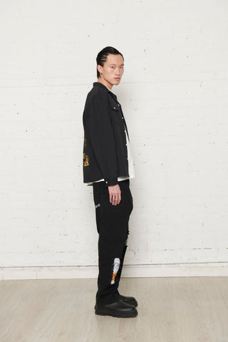 Pas De Mer Camicia da uomo Bowling nera