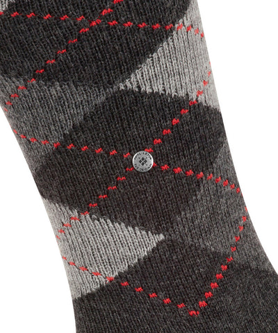 Burlington Gambaletti da uomo con Fantasia Argyle a Rombi Preston grigi