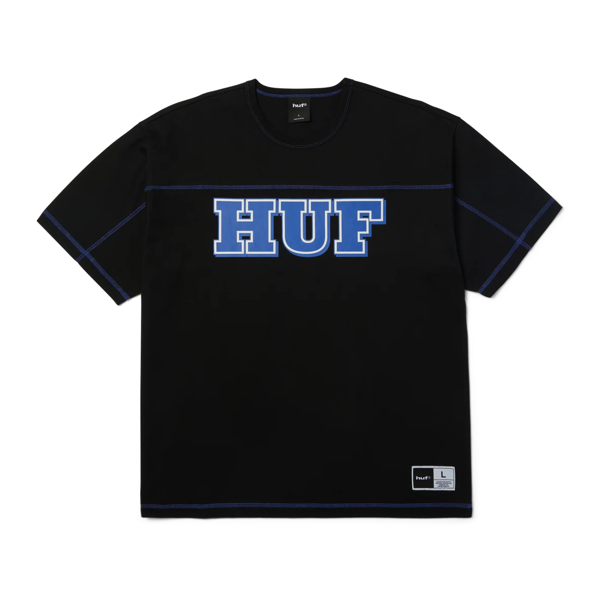 Huf T-Shirt da uomo manica corta Legacy Football nera