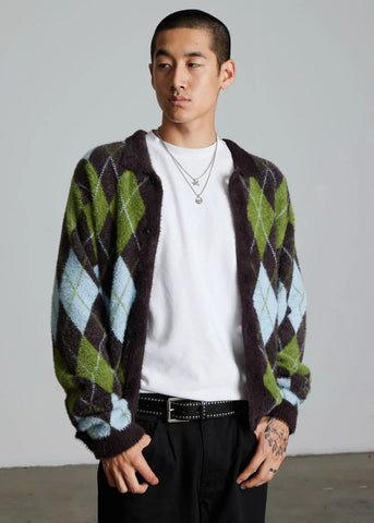 Huf Cardigan con bottoni da uomo Cooper Mohair