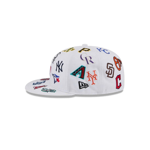 New Era Cappello unisex 59FIFTY Fitted MLB All Over bianca