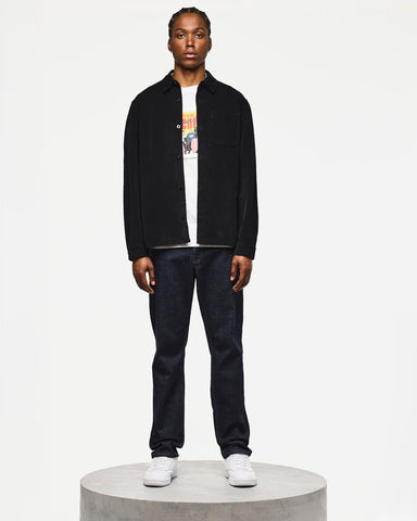 Weekend Offender  Camicia da uomo in velluto a coste Welch Cord nera