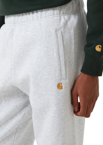 Carhartt Wip Pantalone di tuta in felpa da uomo Chase grigio chiaro