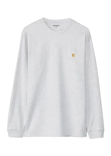 Carhartt Wip T-Shirt da uomo manica lunga Chase grigio chiara