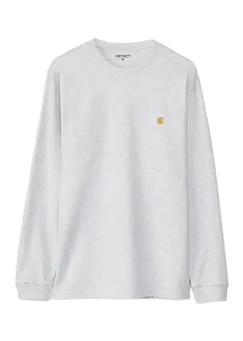 Carhartt Wip T-Shirt da uomo manica lunga Chase grigio chiara