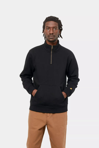 Carhartt Wip Felpa mezza zip da uomo Chase Zip nera