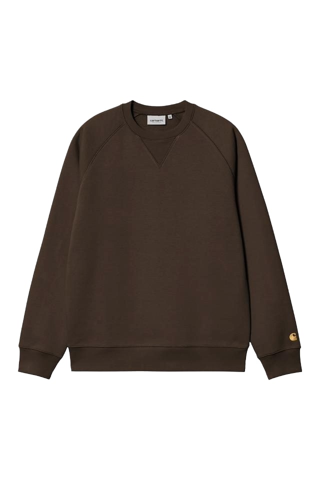 Carhartt Wip Felpa girocollo da uomo Chase marrone