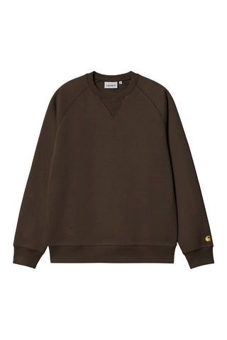 Carhartt Wip Felpa girocollo da uomo Chase marrone