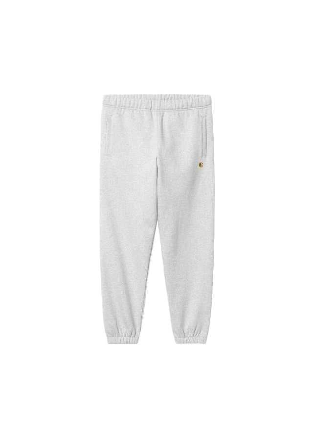Carhartt Wip Pantalone di tuta in felpa da uomo Chase grigio chiaro