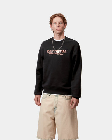 Carhartt Wip Men's Solar Chrome Crewneck Sweatshirt in Black
