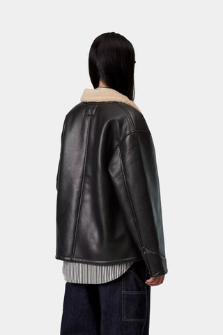 Carhartt Wip Giacca da donna in ecopelle Shepton OG Michigan nera