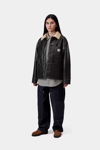 Carhartt Wip Giacca da donna in ecopelle Shepton OG Michigan nera