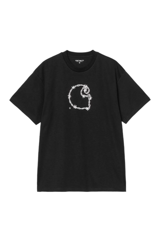 Carhartt Wip Men's Barbwire Short Sleeve T-Shirt in Black