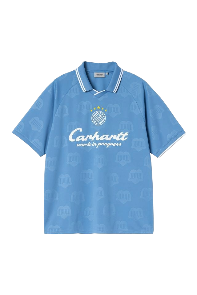 Carhartt Maglia da calcio da uomo manica corta Terrace celeste