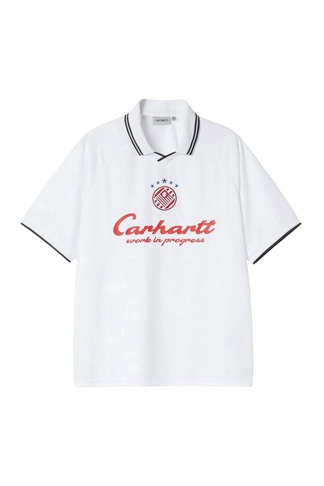 Carhartt Maglia da calcio da uomo manica corta Terrace bianca