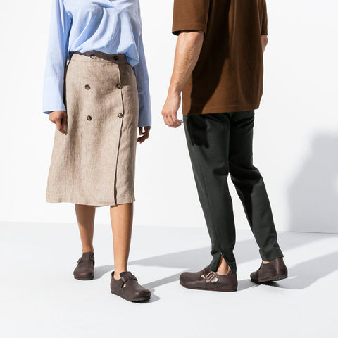 Birkenstock Unisex London Oiled Leather Shoe, Brown