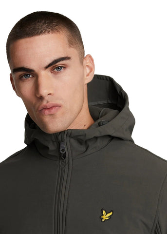 Lyle & Scott Giacca softshell da uomo Fleece Back Grigia